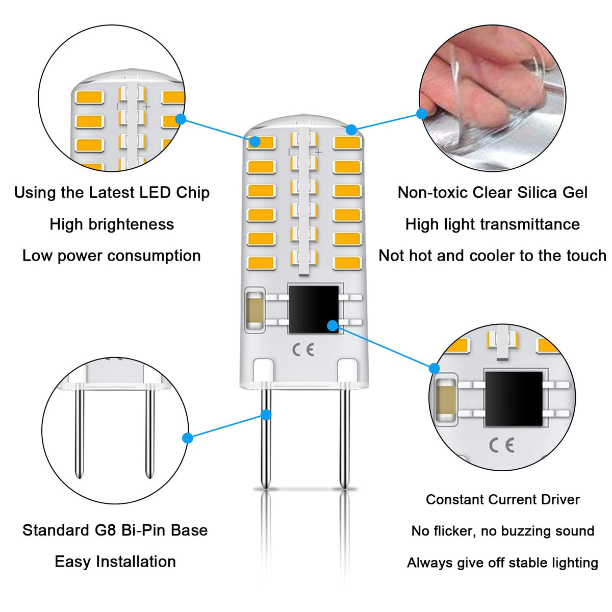 Gaormii G8 LED bulb warm white 3000K creates inviting ambience.