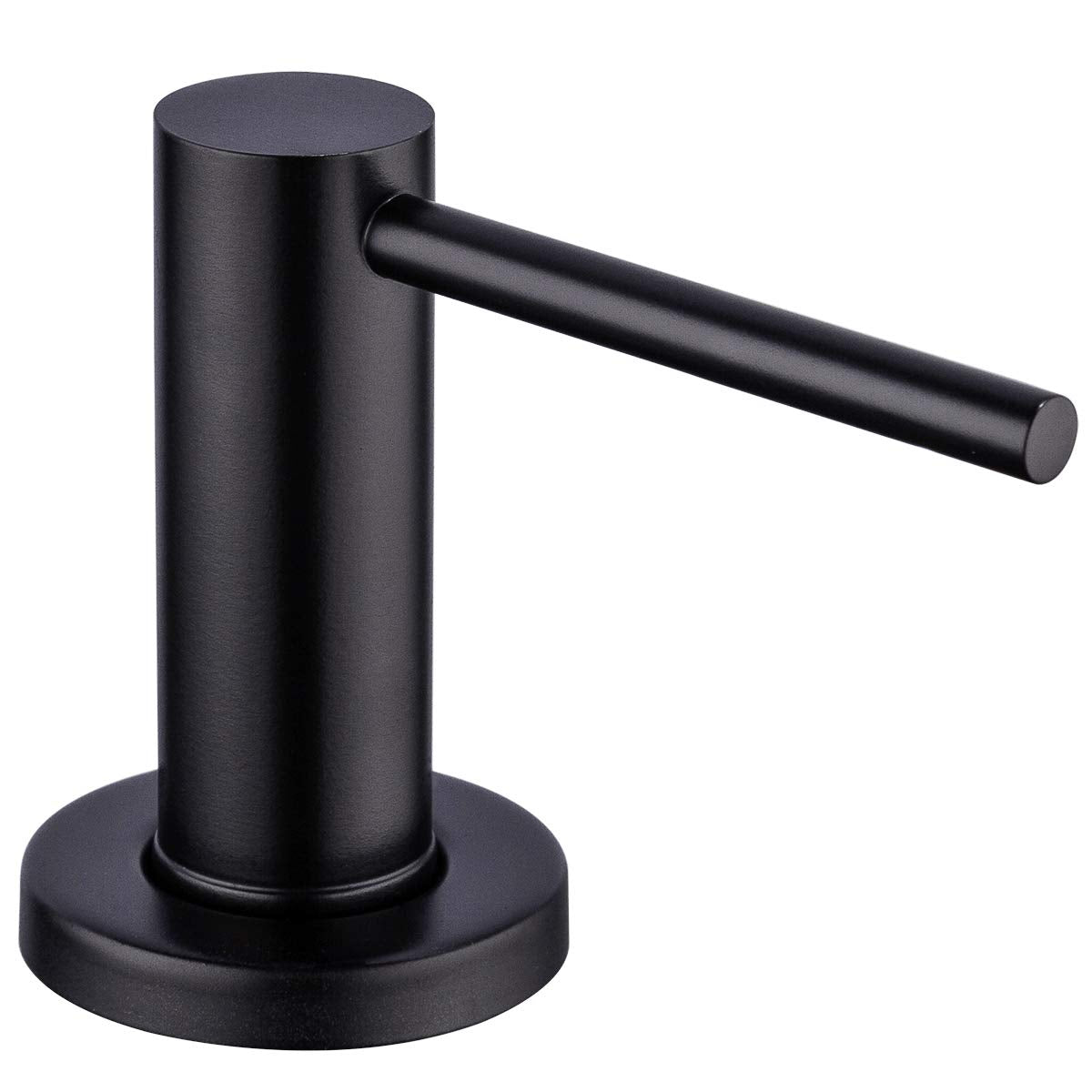 GAPPO matte black sink dispenser front view shows modern design and durability.