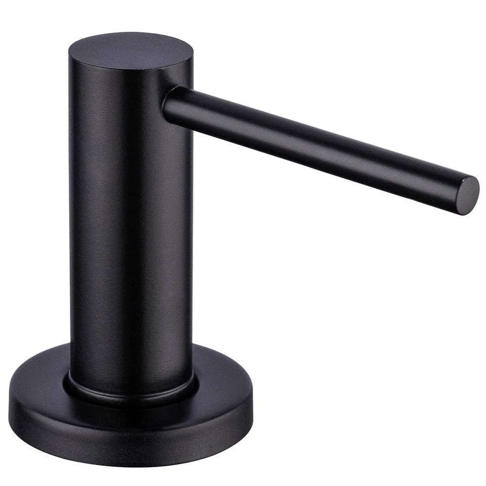 GAPPO matte black sink dispenser front view shows modern design and durability.