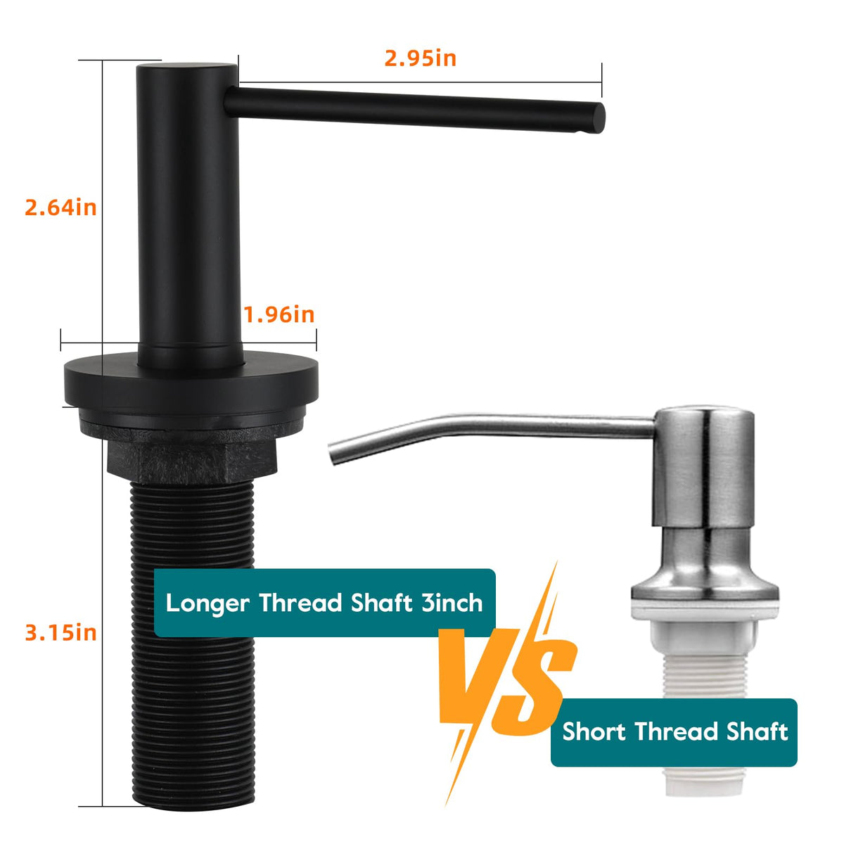 GAPPO stainless steel countertop pump blends with modern kitchen decor.