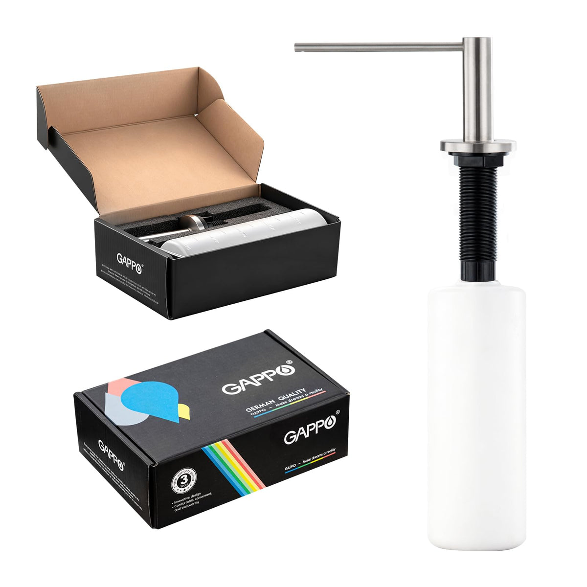 GAPPO easy-clean finish resists fingerprints and water marks.
