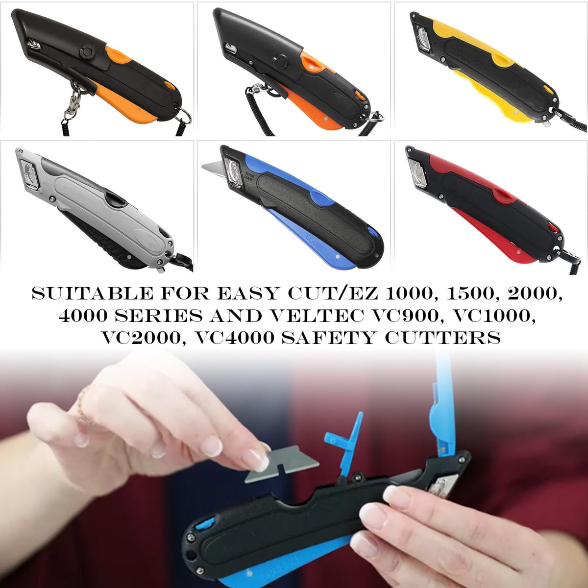 GAQUECY dedicated disposal slot keeps workplaces safe and tidy by securing used blades.