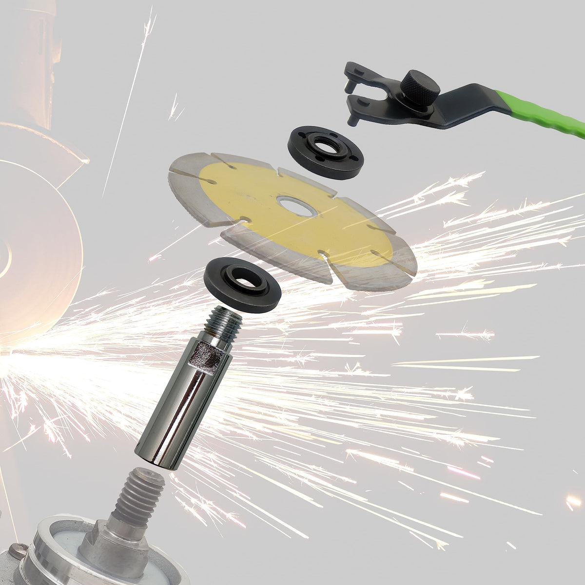 Gaquolam press plates set secures 5/8-11 fittings for tools