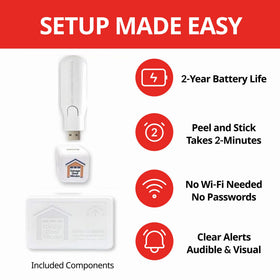 Garage Door Minder Version II pairing demonstrates quick, two-minute setup.