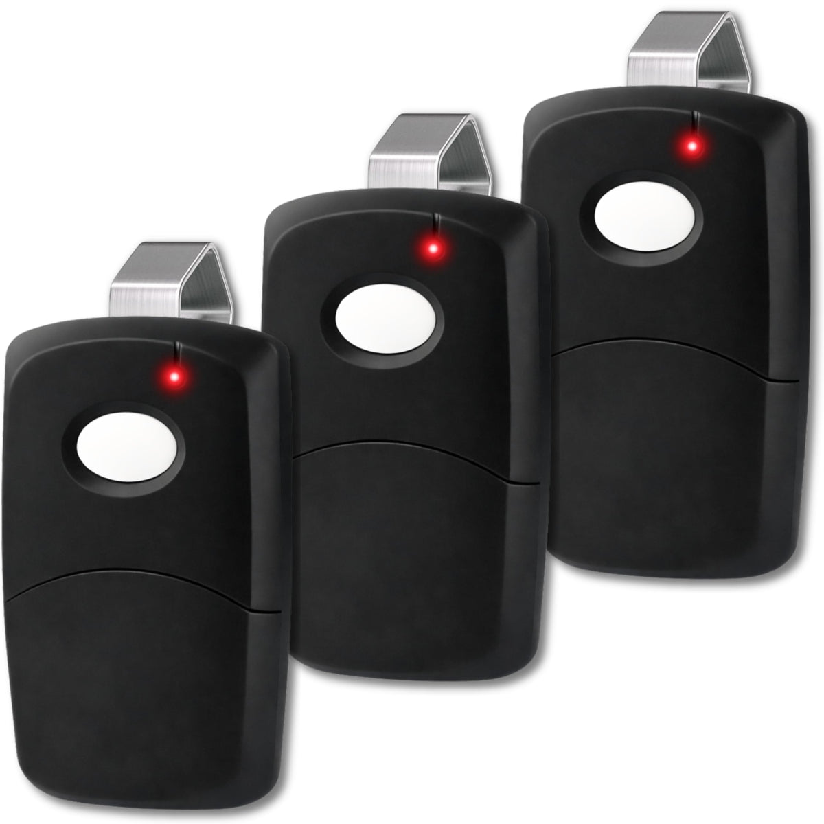 GARAGE STOP Multicode 308911 remote front view showing compact design for easy handling