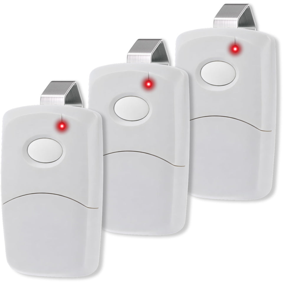 GARAGE STOP 308911 remote side view, compact design for quick car access.