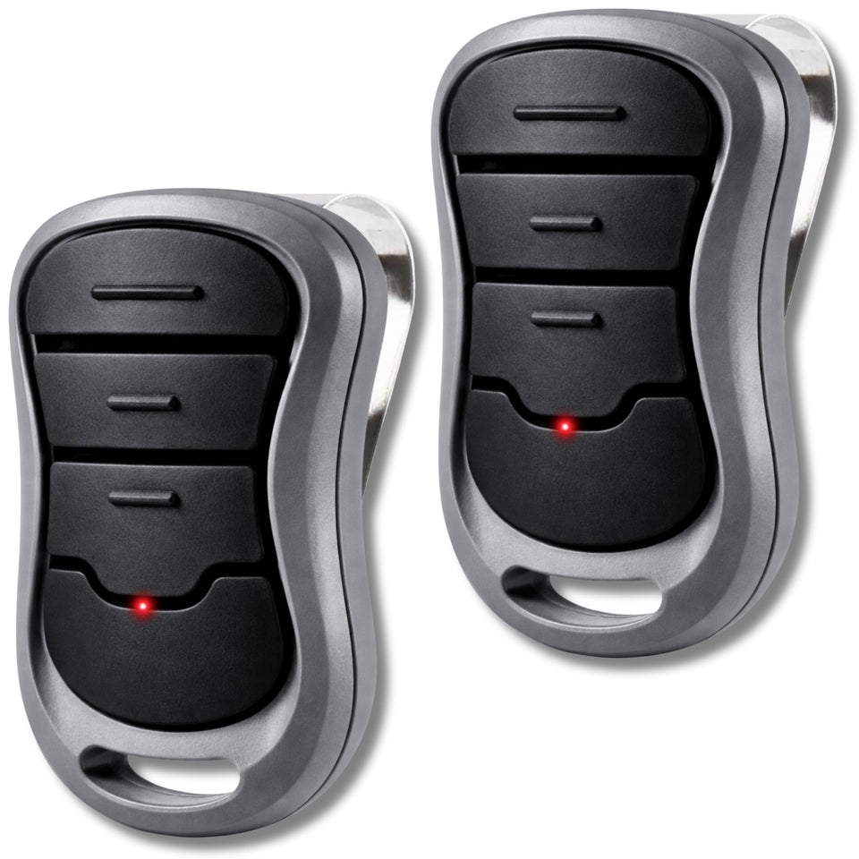 Garage Stop G3T-BX remote front view for quick car-side access.
