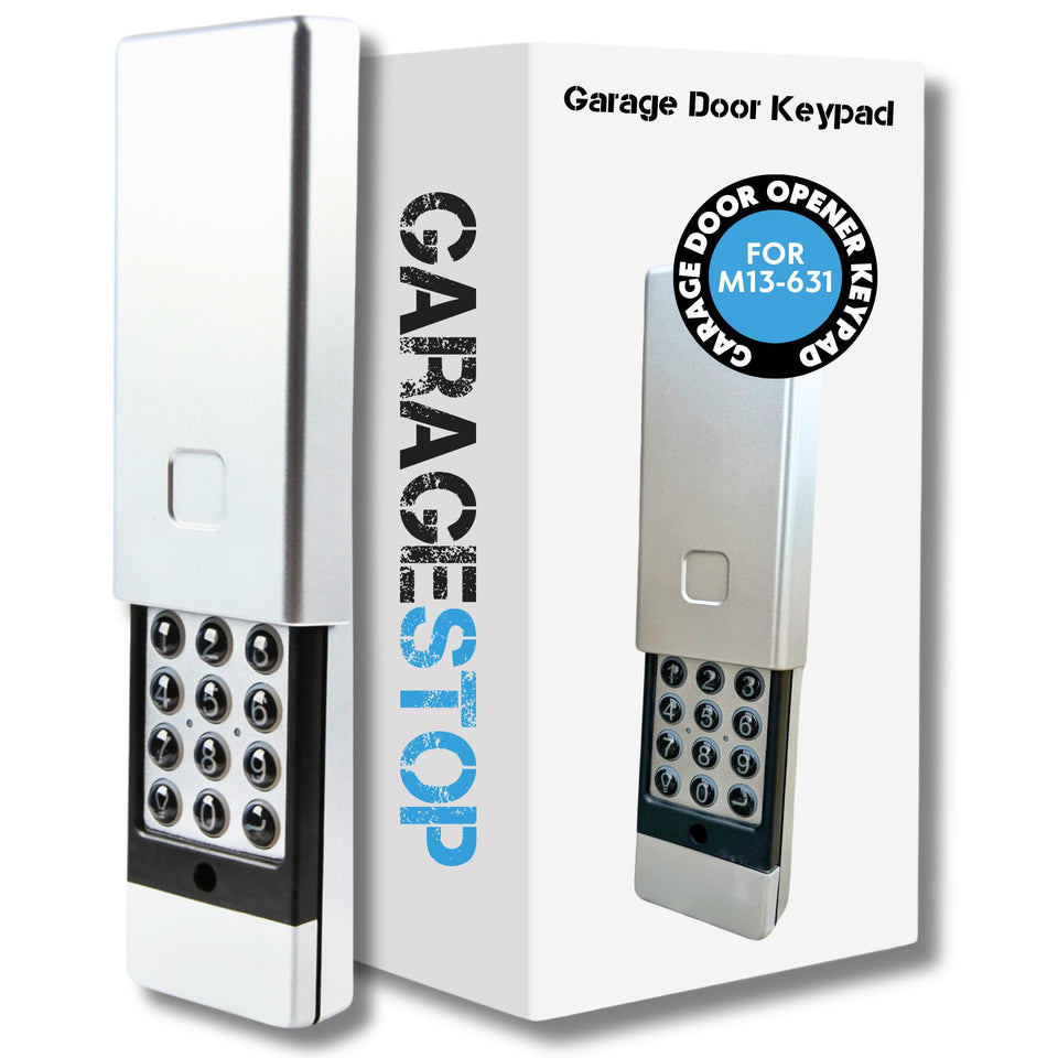 GARAGE STOP M13-631 keypad front view for secure, hands-free entry.