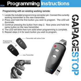 GARAGE STOP Marantec M3-2312 remote side view highlighting compact handheld design