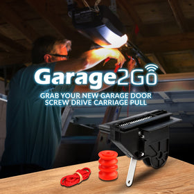 Garage2Go Genie carriage pull replacement packaged with easy-install instructions.