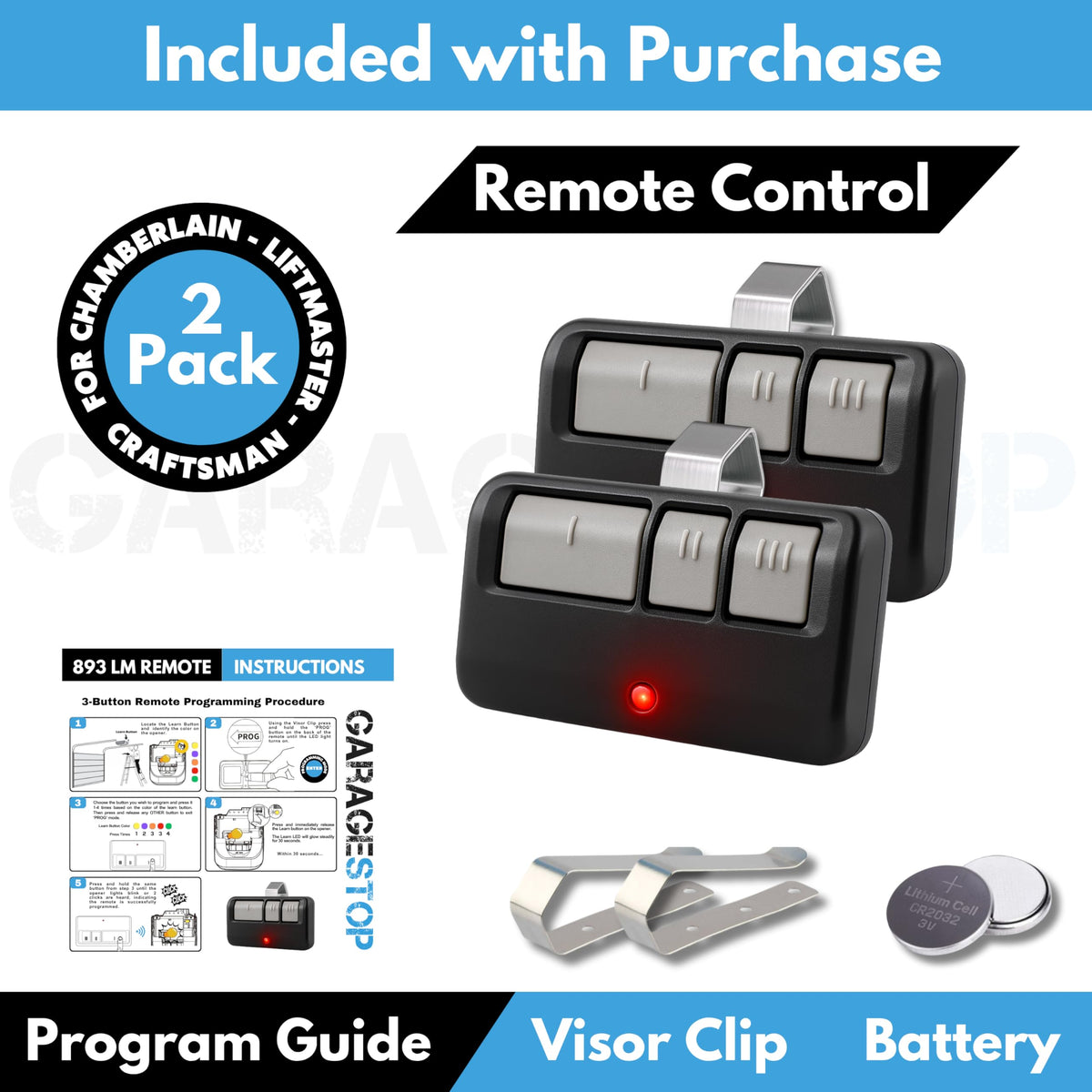 GARAGE STOP long-range remote supports secure 120 ft operation with rolling code