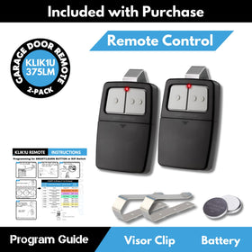 GARAGE STOP remote controls two doors or gates.