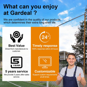Gardeal chicken coop fence application demonstrates versatile garden protection