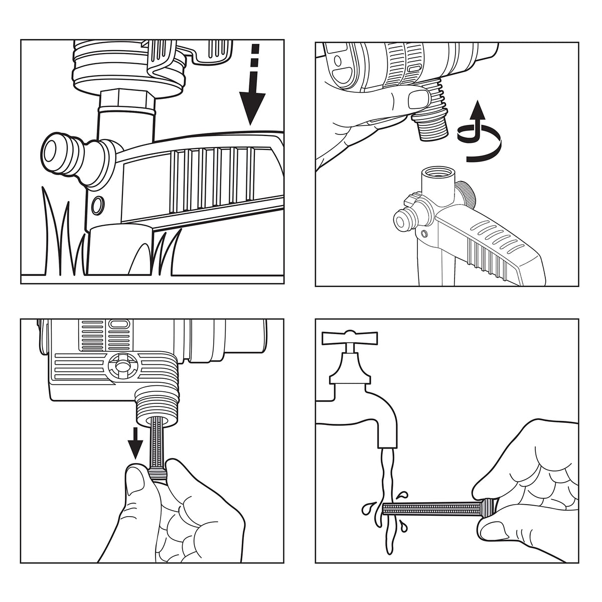 Works with any hose brand for quick setup.