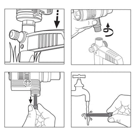Works with any hose brand for quick setup.