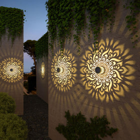 Gardencave wall-mounted solar light brightens outdoor walls without wiring
