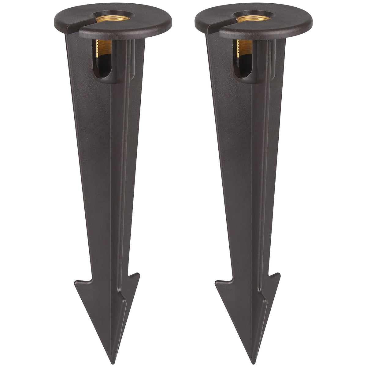 Gardencoin ABS ground spike with brass insert for durable outdoor mounting