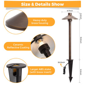 Gardencoin 12V DC/AC bi-pin base enables flexible bulb upgrades.