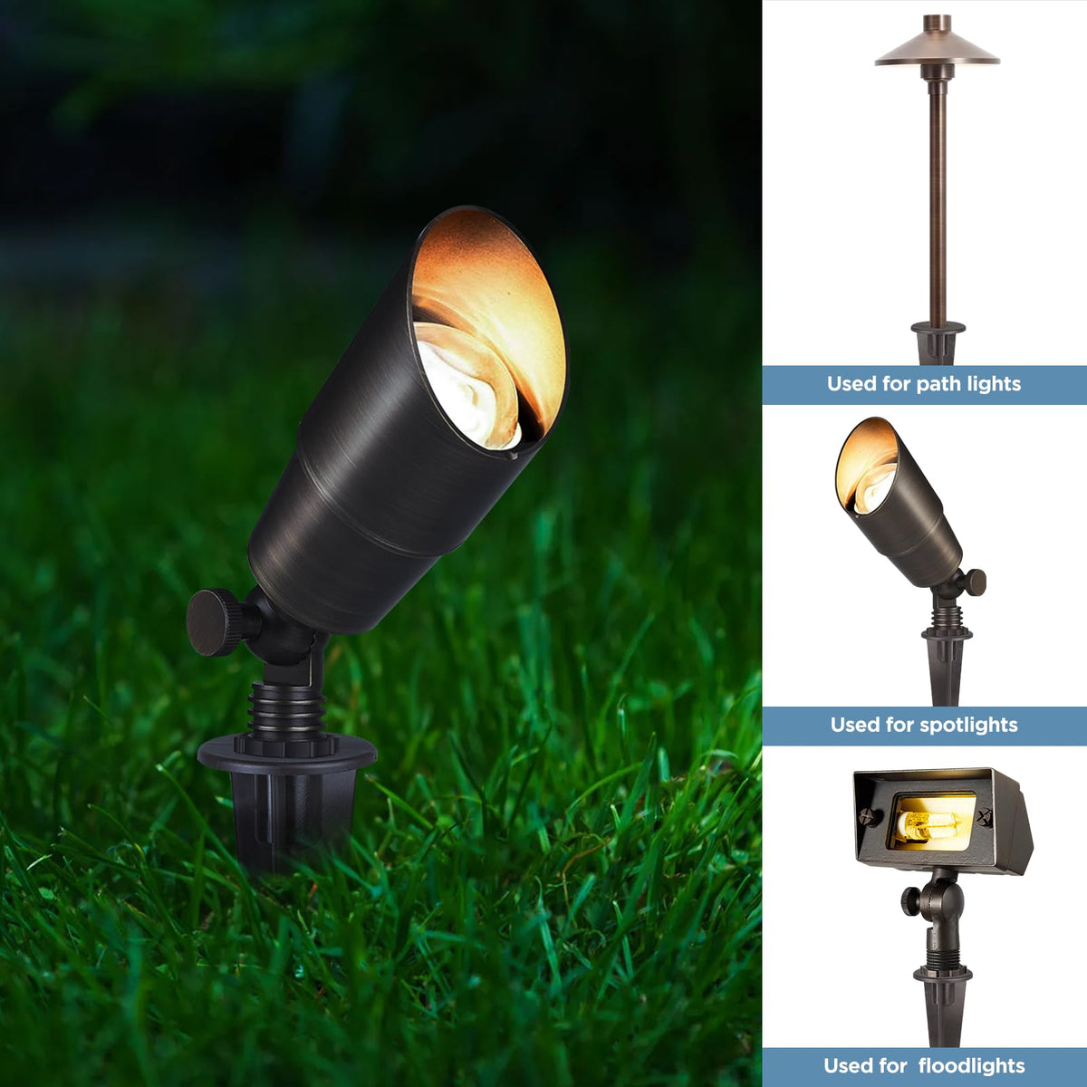 Gardencoin easy-install ground stake for quick landscape light setup
