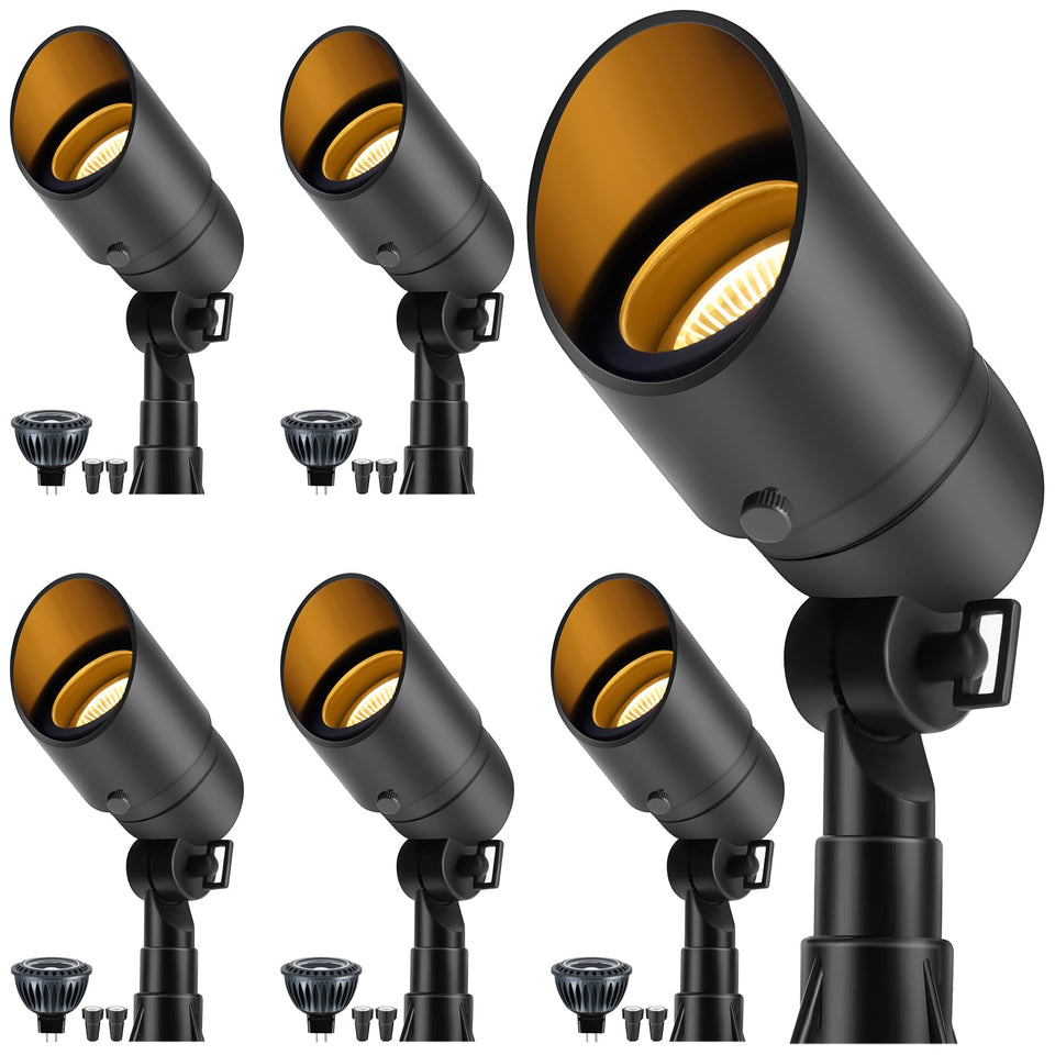 Gardencoin low voltage landscape spotlight six-pack for flexible outdoor lighting