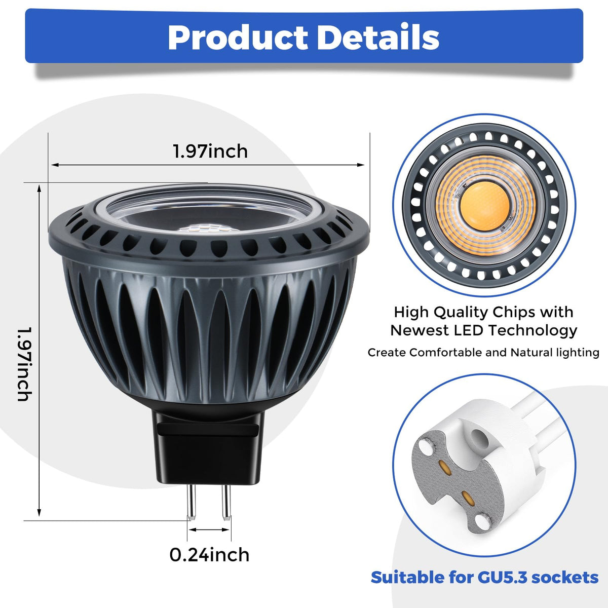 Gardencoin MR16 with 38-degree beam ideal for accent lighting.