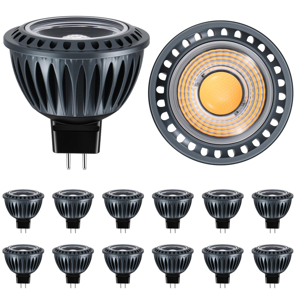 Gardencoin MR16 LED bulb with 450 lumens for warm landscape accents.