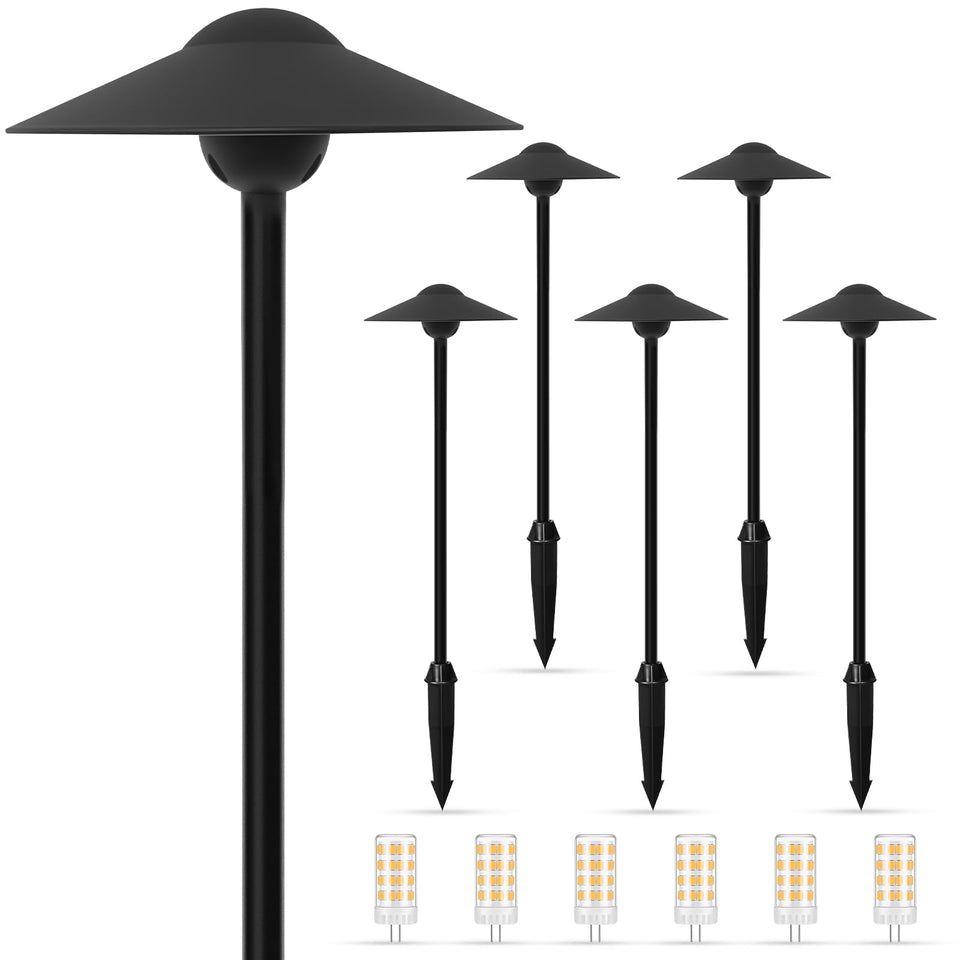 Gardencoin pathway light with 8.5-inch shade for safe outdoor walkways.