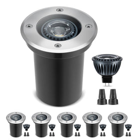 Gardencoin well light 12V in-ground setup brightens safe pathways