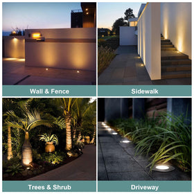 Gardencoin outdoor well light kit simplifies wiring for tree uplighting