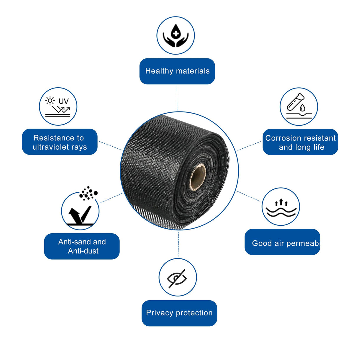 Gardenova insect screen for doors, blocks pests while allowing airflow.