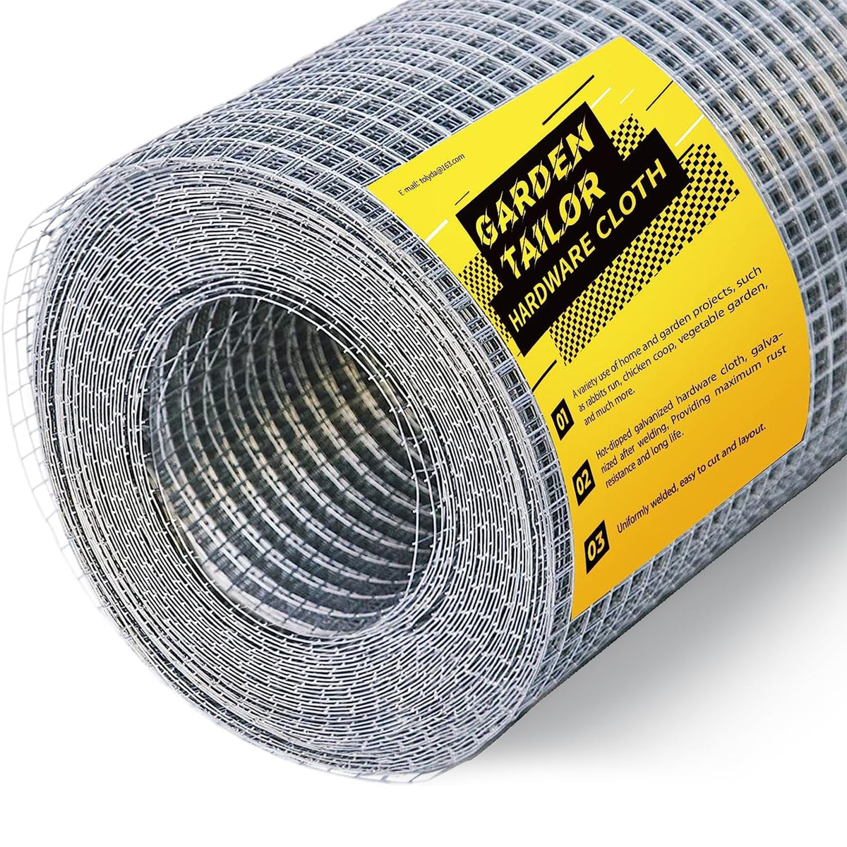 Garden Tailor hardware cloth roll 1/4 inch mesh for versatile fencing applications.