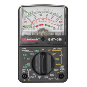 Gardner Bender GMT-318 front view with color-coded dial for quick readings.