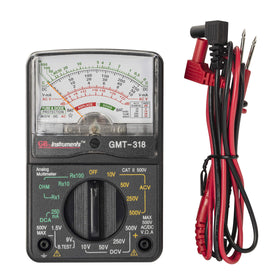 GMT-318 side view showing compact, portable meter for on-the-go use.
