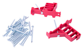 Gardner Bender MCS-100W multi-cable staple on a stud secures NM cable quickly