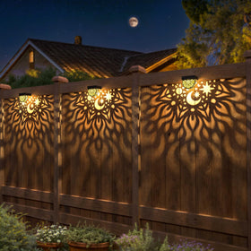 Gardsee fence lights install with screws or tape for flexible mounting.