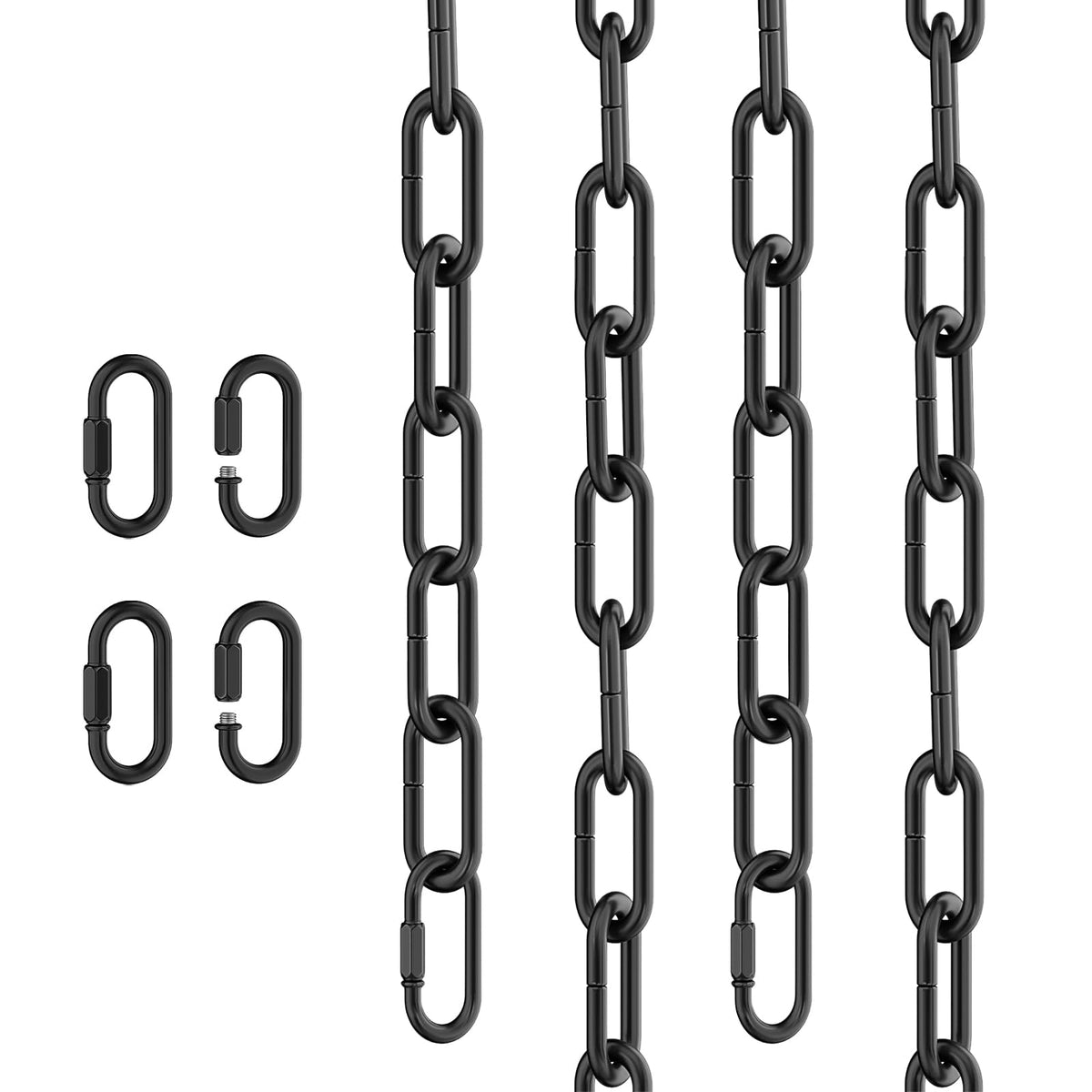 Garini 6 feet industrial black light fixture chain for versatile ceiling mounting