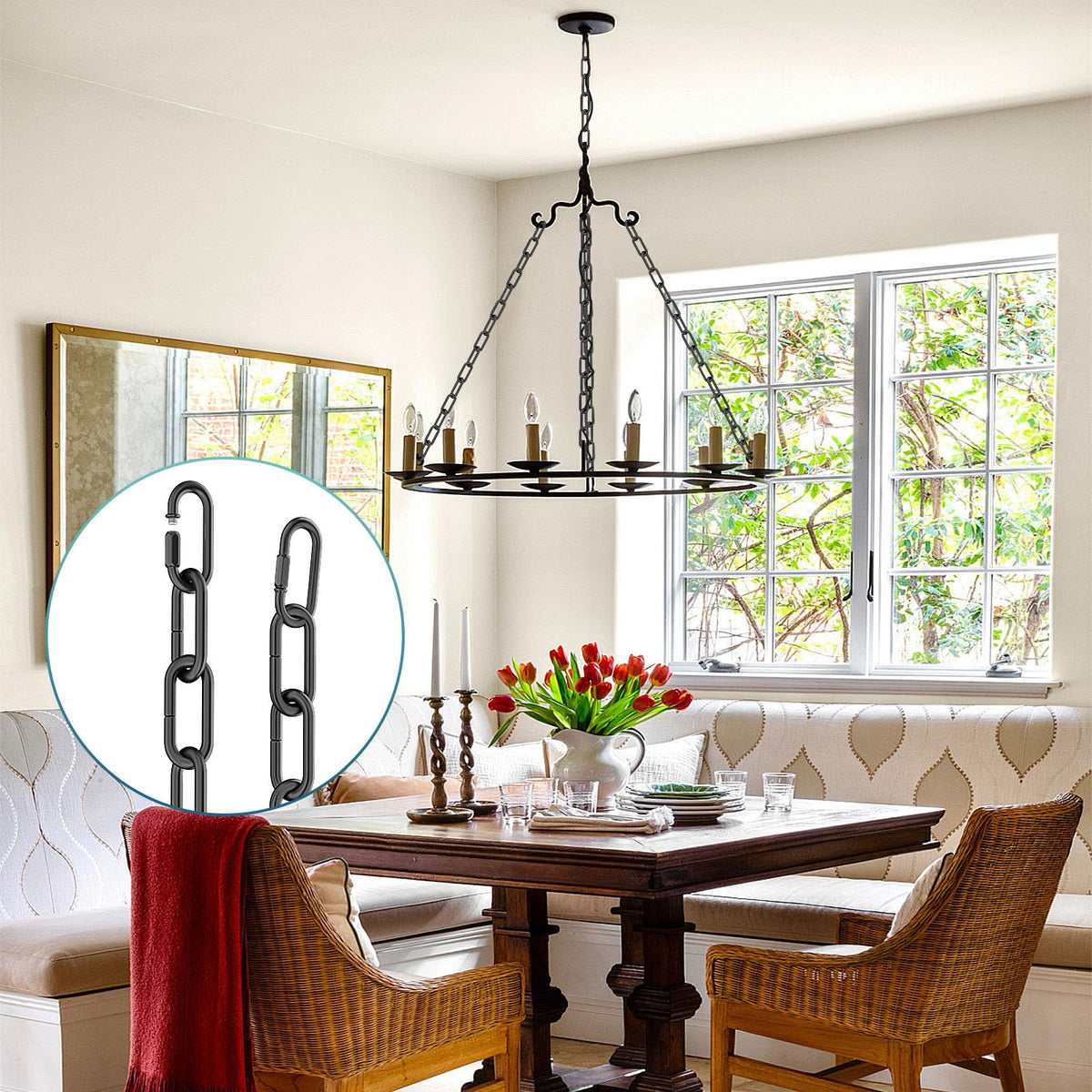 Garini multi-purpose lighting chain for ceiling fixtures and decor