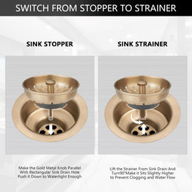 Garmaing Champagne Bronze installation with plumber's putty is DIY-friendly