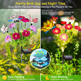 Garpar blooming flowers illuminate outdoors with long lasting brightness