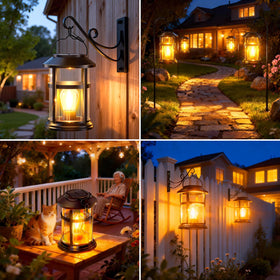 Garpar lantern filament LED enhances vintage look and bright, steady illumination