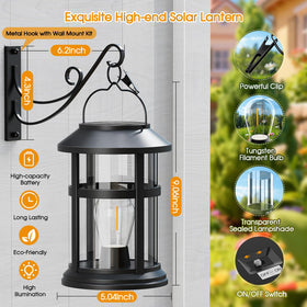 Garpar lantern on wall provides mood lighting for balconies and porches