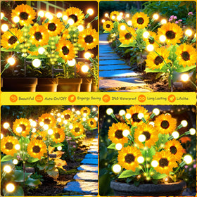 Garpar solar lights firefly accents illuminate paths with magical, gentle glow.