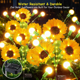 Garpar solar lights swaying stems mimic fluttering insects above your garden.