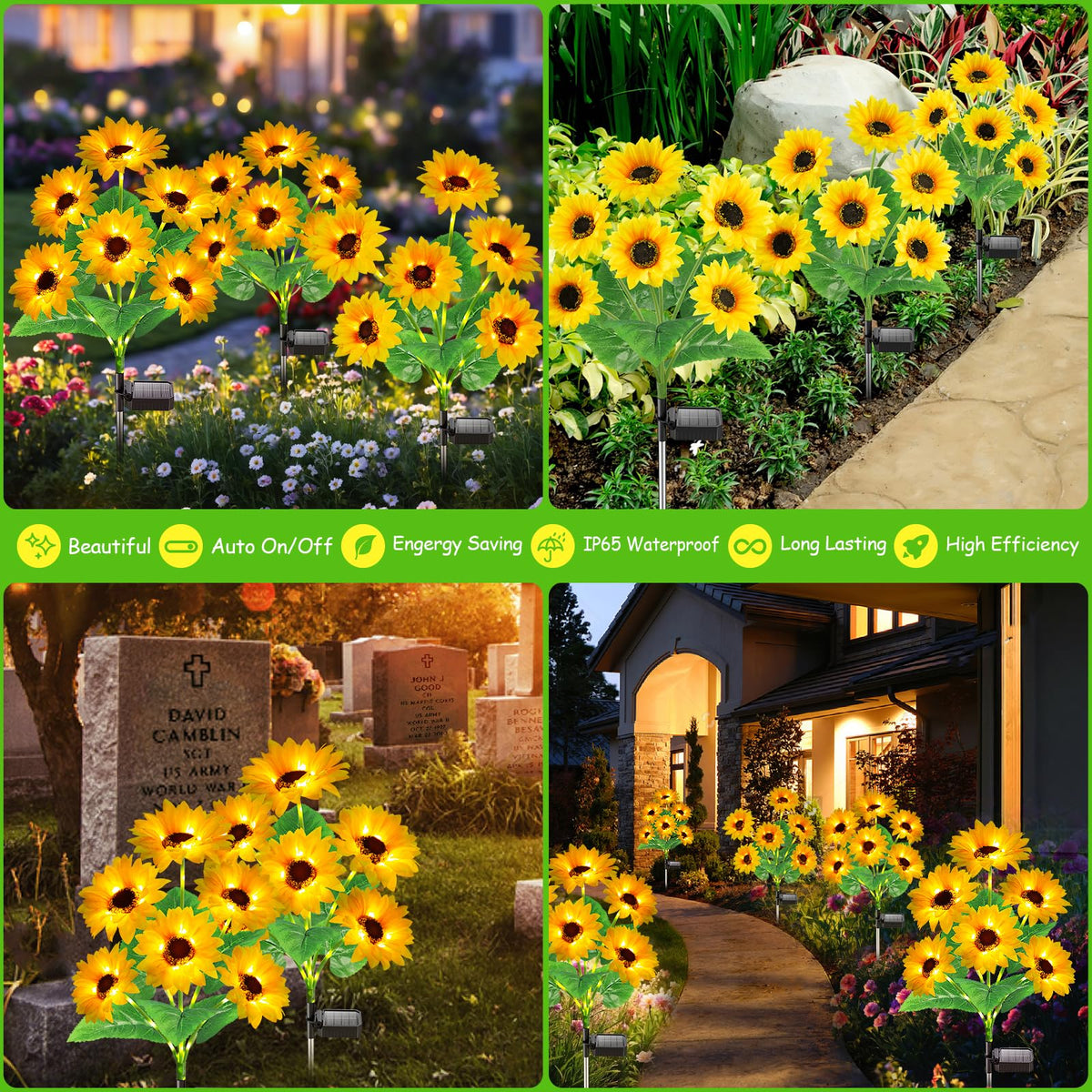 Garpar weatherproof garden lights stay bright in windy conditions