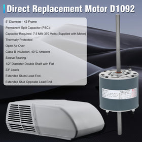Garsoo PSC capacitor included with motor for ready-to-wire installation.