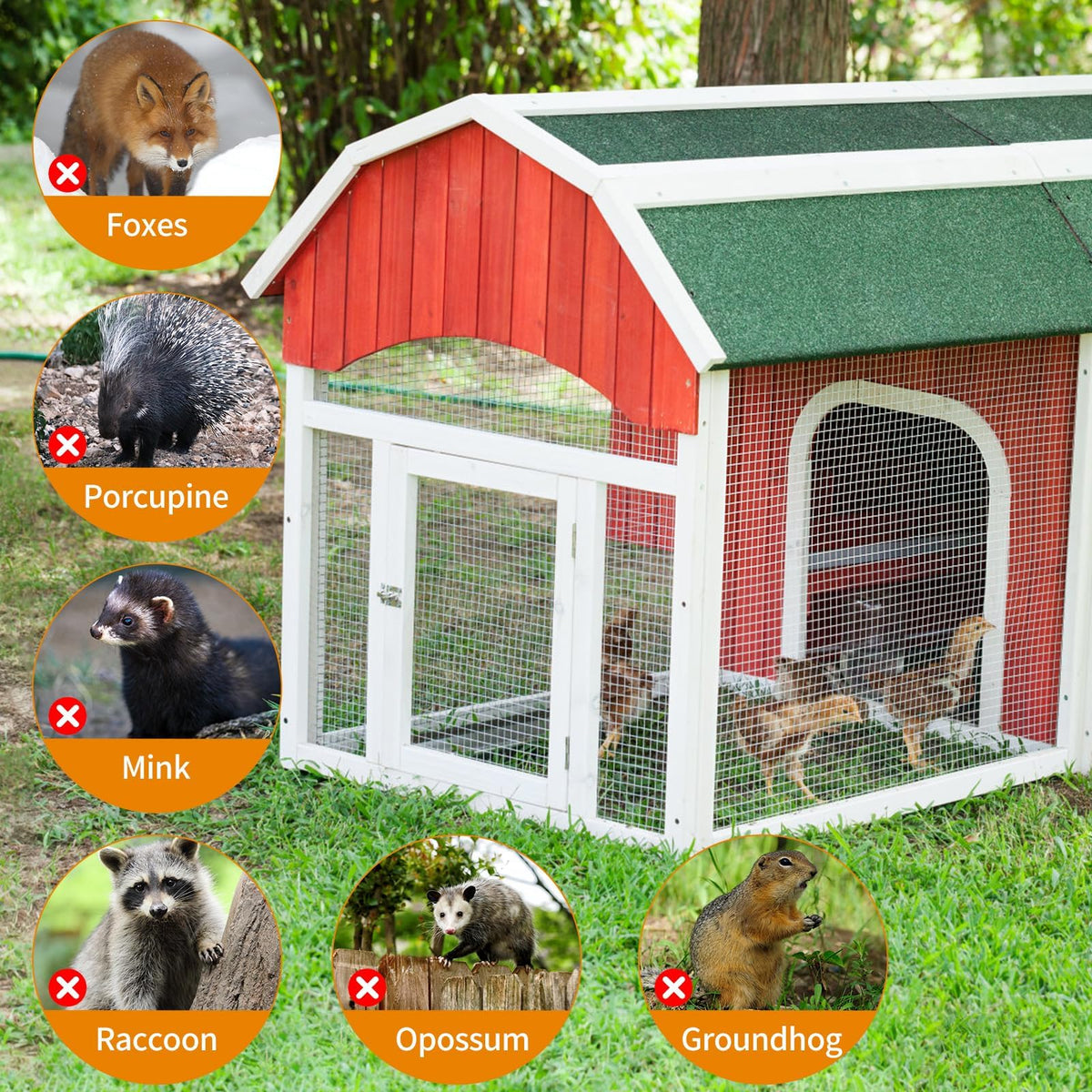 Gartist hardware cloth cut into chicken-wire fence for coops