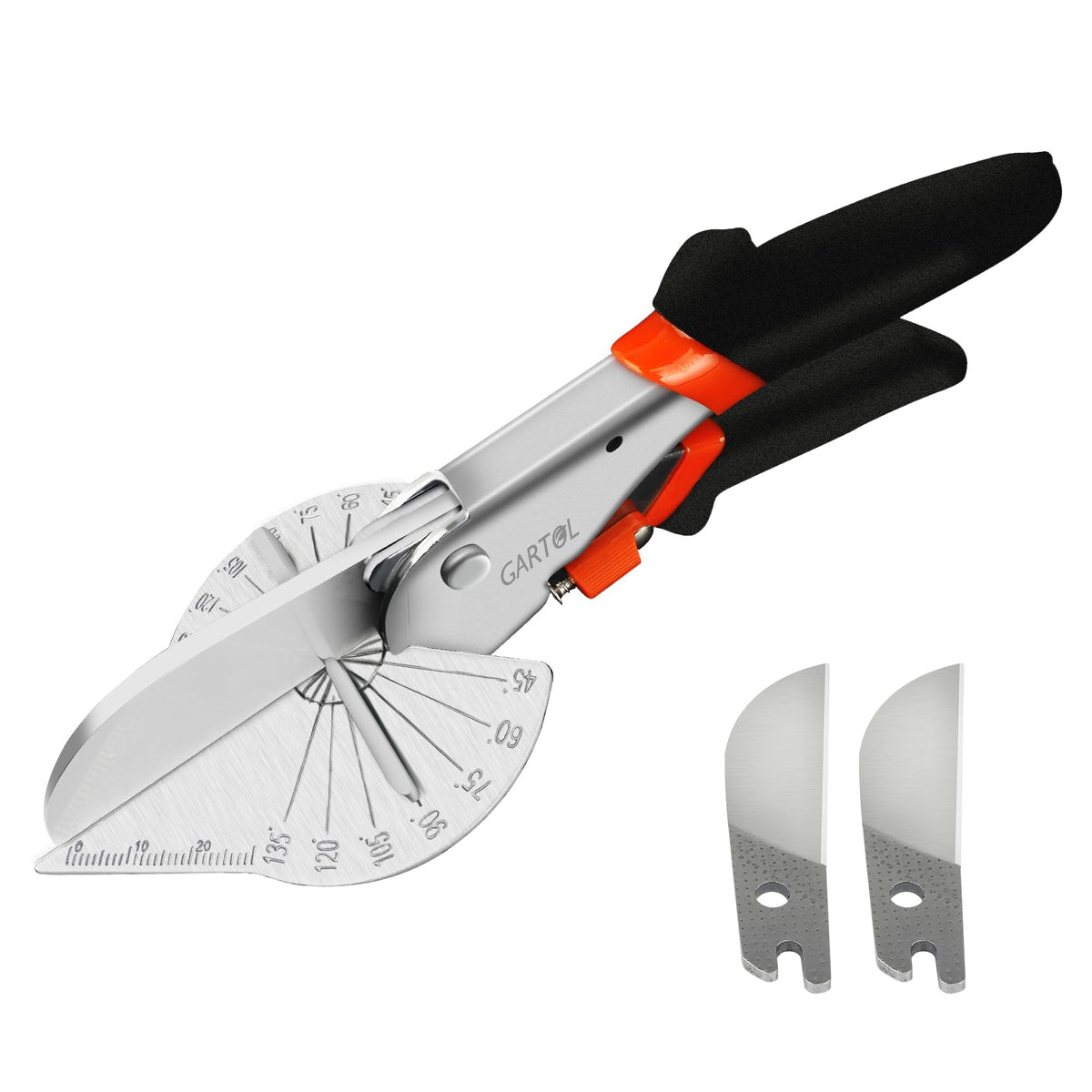GARTOL miter shears with angle scale for precise PVC trunking cuts