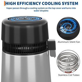GarveeHome Water Distiller cooling system maintains steady performance with efficient dissipation.