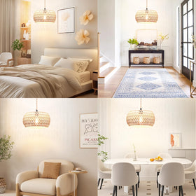 Garvot plug-in pendant light compatible with many bulbs for versatility