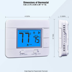 Garystat single-stage thermostat for reliable heating and cooling control